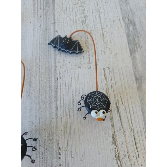 Metal spider ghost candy corn witch ornament Halloween decor unique Xmas tree - Picture 2 of 11